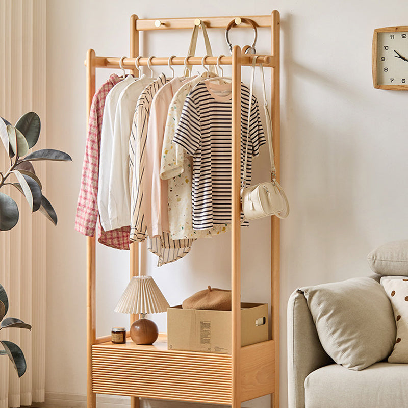 Japanese Wood Hall Tree Clothes Organizer