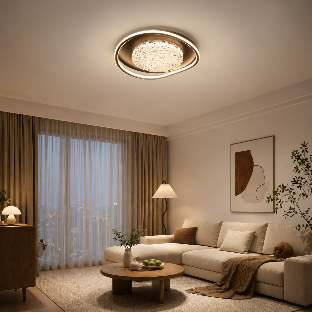 Luxury Pebble LED Flush Mount Ceiling Light