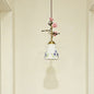 French Floral Iron & Ceramic 1-Light Pendant Light