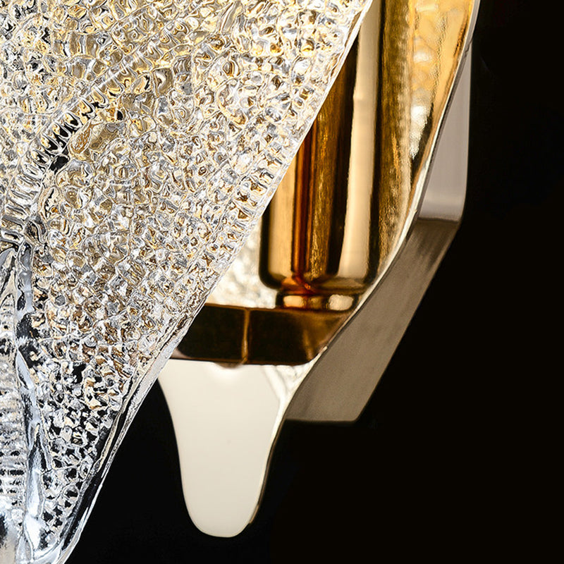 Luxury Leaf Glass 1/3/5-Light Wall Sconce Lamp