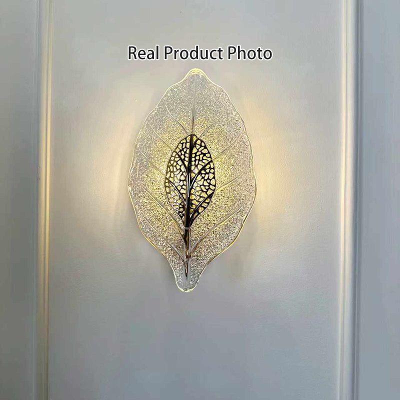 Luxury Leaf Glass 1/3/5-Light Wall Sconce Lamp