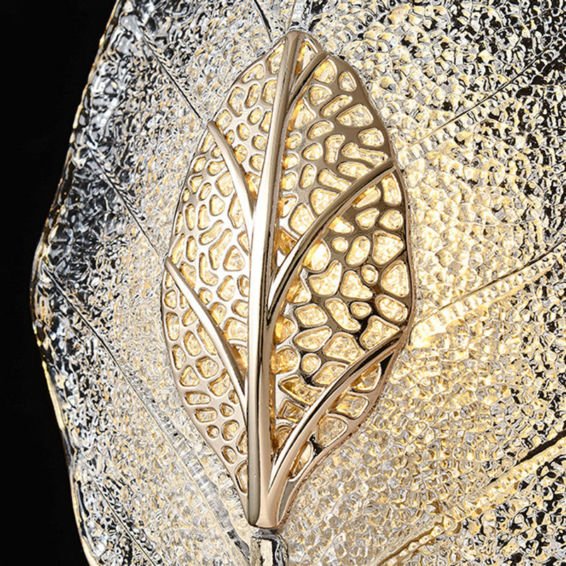 Luxury Leaf Glass 1/3/5-Light Wall Sconce Lamp