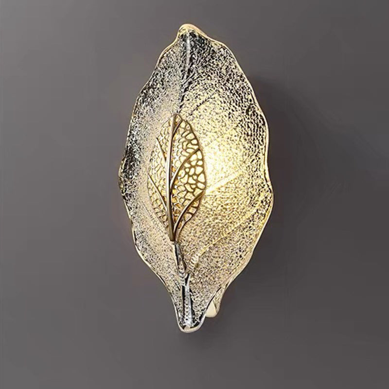 Luxury Leaf Glass 1/3/5-Light Wall Sconce Lamp