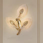 Luxury Leaf Glass 1/3/5-Light Wall Sconce Lamp