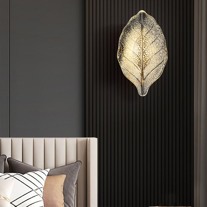 Luxury Leaf Glass 1/3/5-Light Wall Sconce Lamp