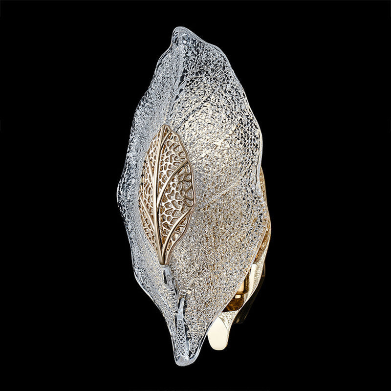 Luxury Leaf Glass 1/3/5-Light Wall Sconce Lamp
