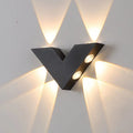 Modern Minimalist Waterproof V-Shaped Aluminum PC LED Wall Sconce Lamp For Garden