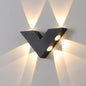 Modern Minimalist Waterproof V-Shaped Aluminum PC LED Wall Sconce Lamp For Garden
