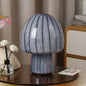 Contemporary Creative Mushroom-Shaped Cylindrical Glass 1-Light Table Lamp For Bedroom