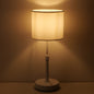 Modern Minimalist Liftable Cylindrical Metal Fabric 1-Light Table Lamp for Bedroom
