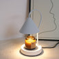 Contemporary Nordic Cone Iron Glass Rubberwood 1-Light Melting Wax Table Lamp For Bedroom