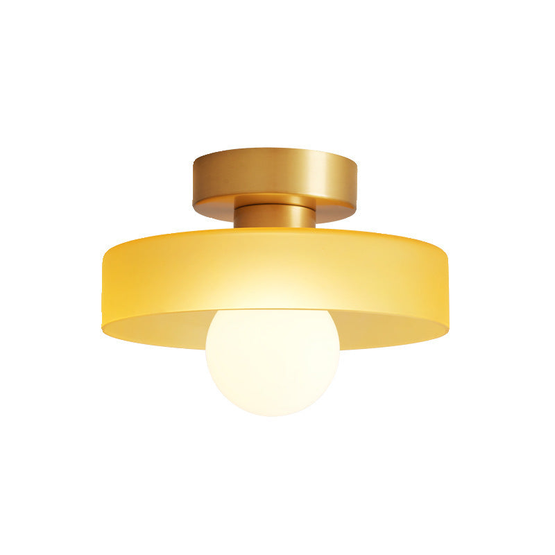 Nordic Copper & Glass Ceiling Light