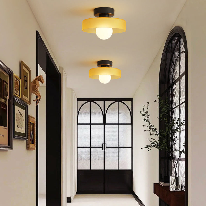 Nordic Copper & Glass Ceiling Light