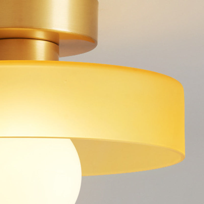 Nordic Copper & Glass Ceiling Light