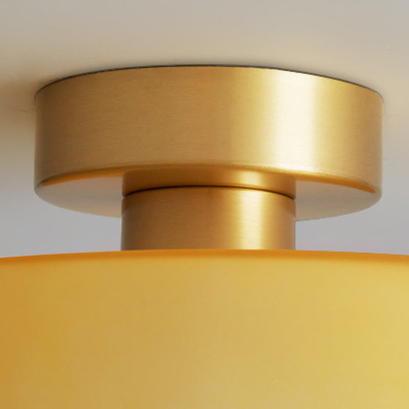 Nordic Copper & Glass Ceiling Light