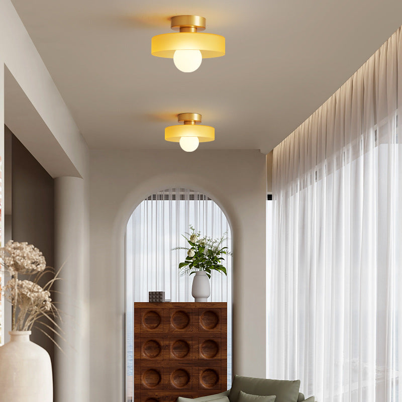 Nordic Copper & Glass Ceiling Light