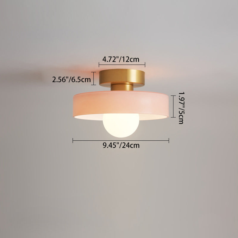 Nordic Copper & Glass Ceiling Light