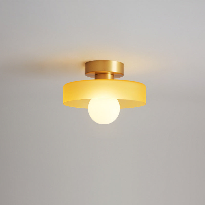 Nordic Copper & Glass Ceiling Light
