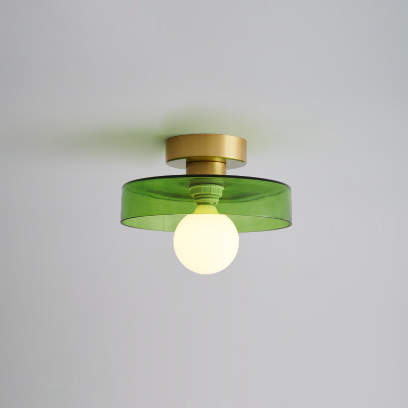Nordic Copper & Glass Ceiling Light