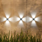 Modern Minimalist Solar Waterproof Square ABS PS LED Outdoor Wall Sconce Lamp For Garden
