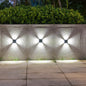 Modern Minimalist Solar Waterproof Square ABS PS LED Outdoor Wall Sconce Lamp For Garden