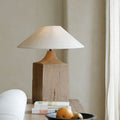 Modern Simplicity Umbrella Shape Fabric Wood 1 - Light Table Lamp For Living Room