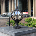 Contemporary Simplicity Round Waterproof Aluminum Glass 1 - Light Outdoor Post Light For Garden