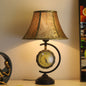 Traditional European Clock Pattern Fabric Lampshade Iron Base 1 - Light Table Lamp For Living Room