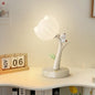 Contemporary Creative Flower PE Lampshade Iron Base LED Table Lamp For Living Room