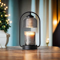 Contemporary Nordic Round Iron Base Semicircular Glass Lampshade 1 - Light Melting Wax Table Lamp For Bedroom