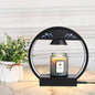Contemporary Simplicity Round Tempered Glass Base Aluminum Lampshade 1 - Light Melting Wax Table Lamp For Bedroom