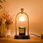 Contemporary Scandinavian Conical Crystal Lampshade Iron Base 1 - Light Melting Wax Table Lamp For Bedroom