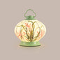 Traditional Chinese Round Ball Painting Portable Imitation Silk Lampshade Hardware 1 - Light Table Lamp For Living Room