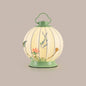 Traditional Chinese Round Ball Painting Portable Imitation Silk Lampshade Hardware 1 - Light Table Lamp For Living Room