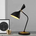 Contemporary Scandinavian Conical Iron Lampshade Round Base 1 - Light Table Lamp For Bedroom
