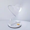 Contemporary Nordic Twistable Flower ABS Lampshade Round Base LED Table Lamp For Bedroom