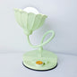 Contemporary Nordic Twistable Flower ABS Lampshade Round Base LED Table Lamp For Bedroom