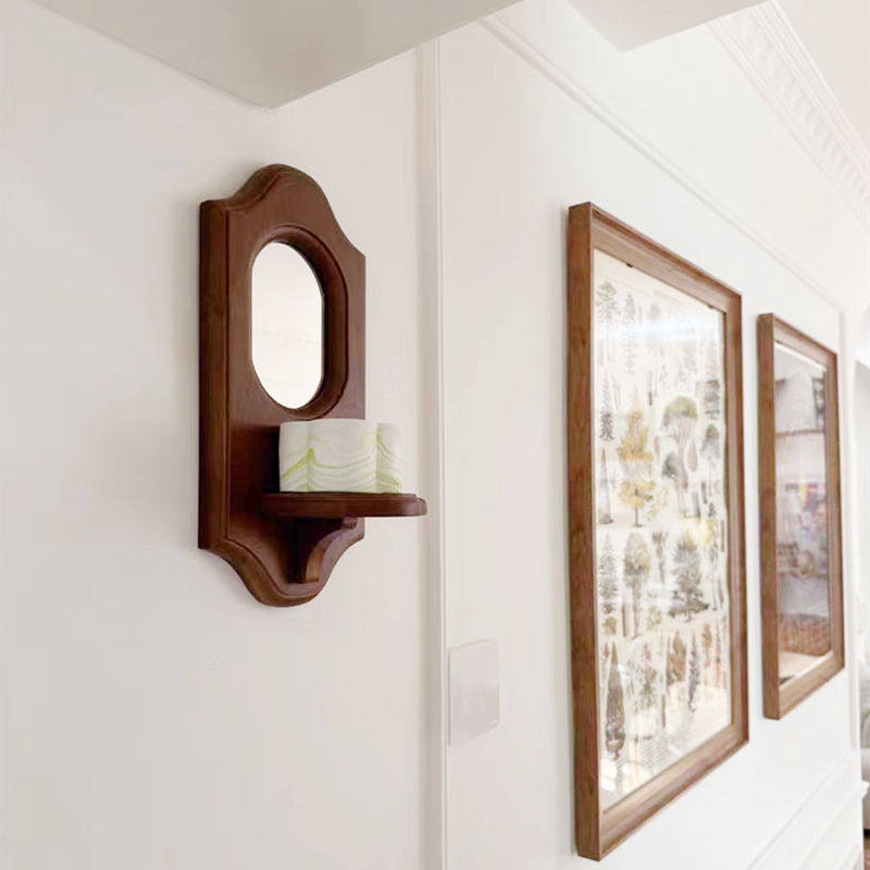 French Wall Mirror with Display Shelf