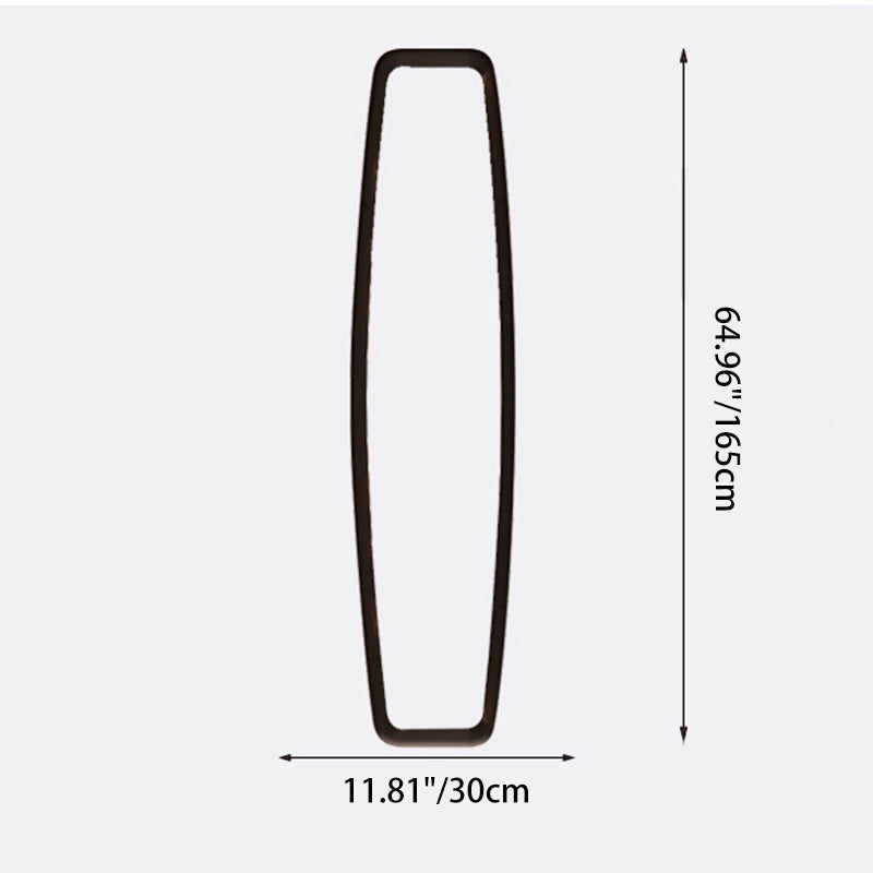 Retro Rounded-Corner Long Wall Mirror