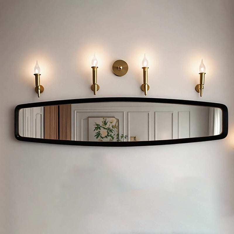 Retro Rounded-Corner Long Wall Mirror