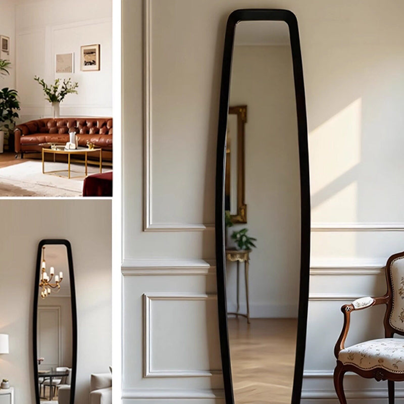Retro Rounded-Corner Long Wall Mirror