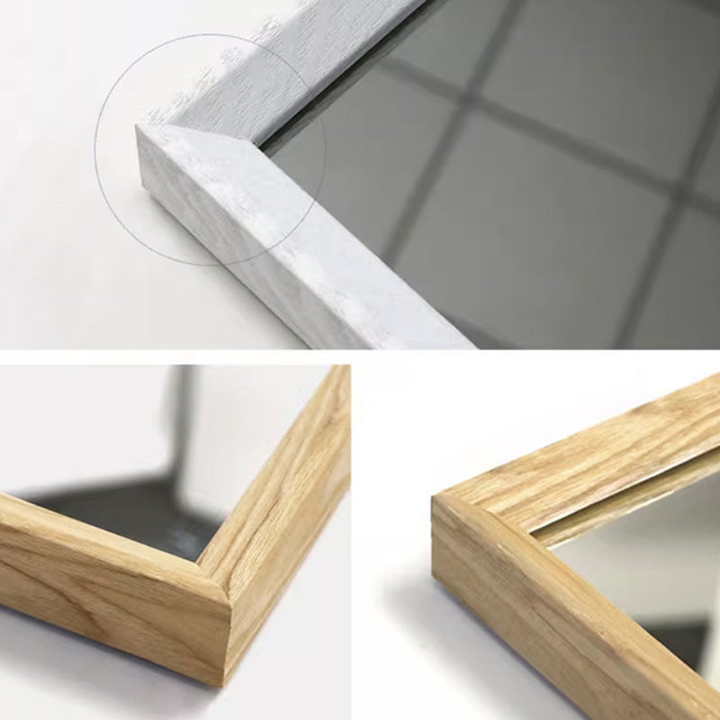 Pine Wood Waterproof Bathroom Wall Mirror