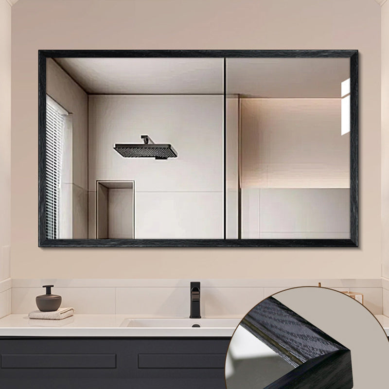 Pine Wood Waterproof Bathroom Wall Mirror