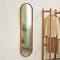 Nordic Oval Wood Wall & Floor Mirror