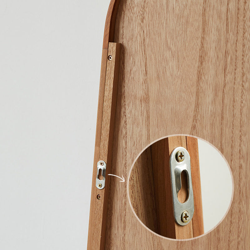 Nordic Oval Wood Wall & Floor Mirror