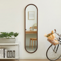 Nordic Oval Wood Wall & Floor Mirror