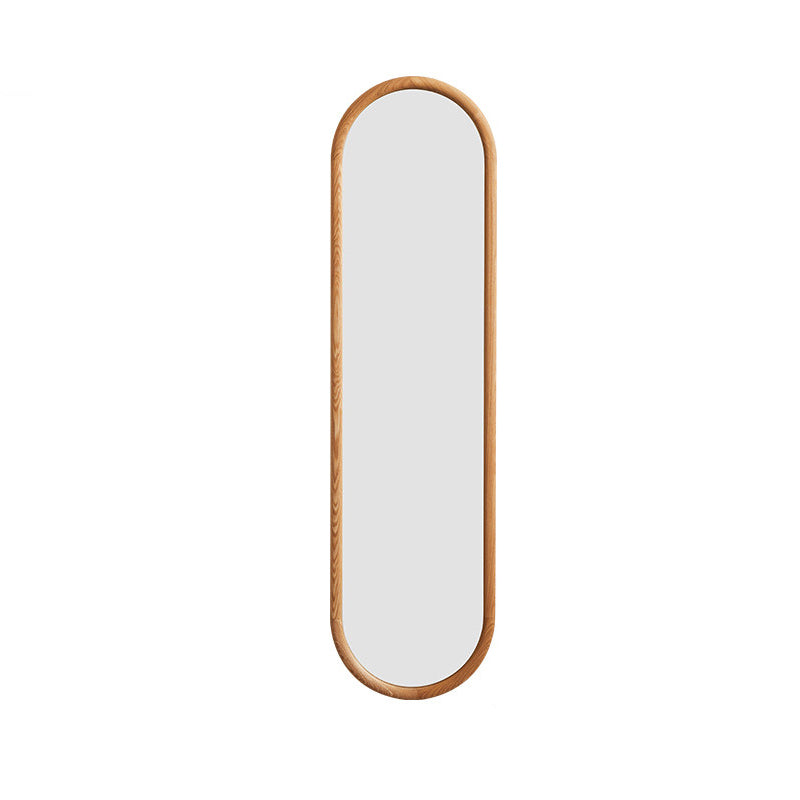 Nordic Oval Wood Wall & Floor Mirror