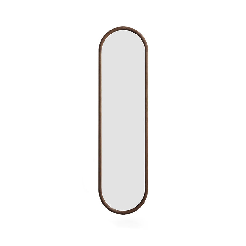 Nordic Oval Wood Wall & Floor Mirror