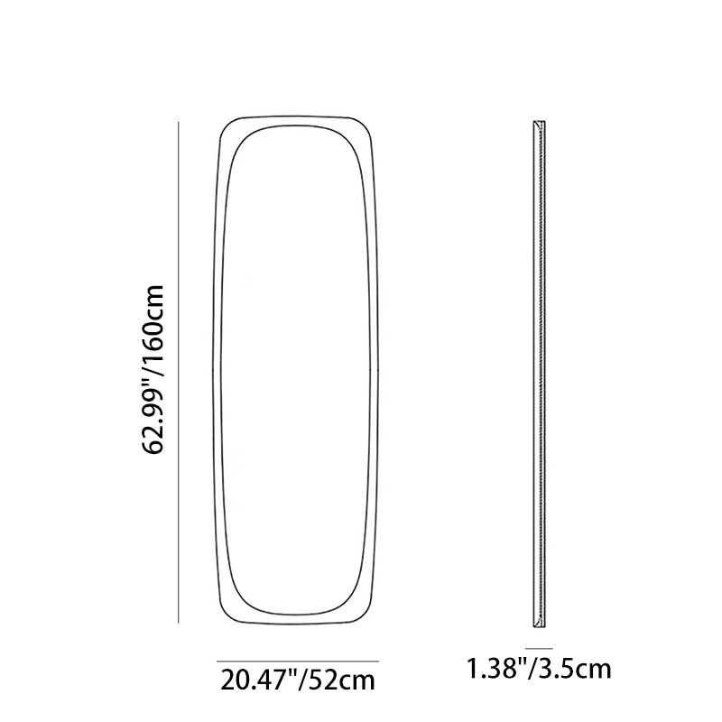Walnut Full-Length Floor Mirror