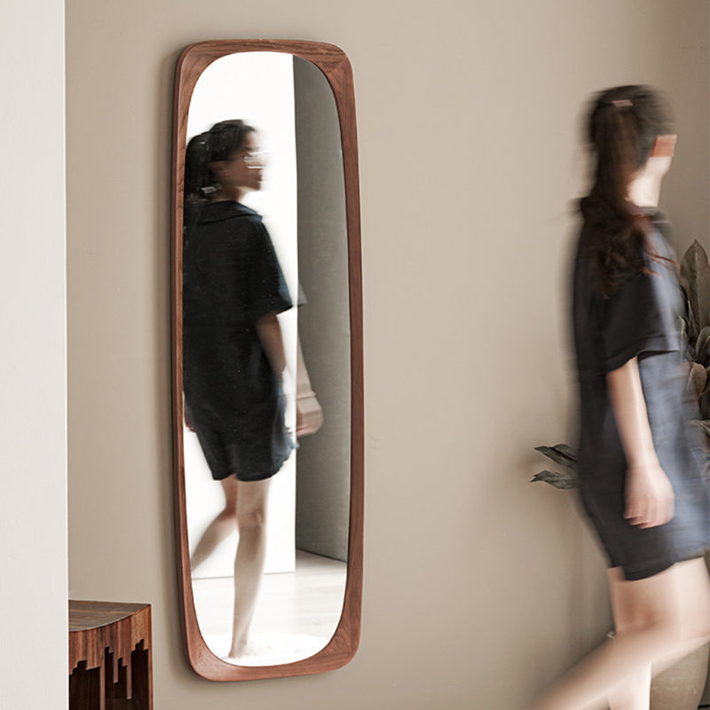 Walnut Full-Length Floor Mirror
